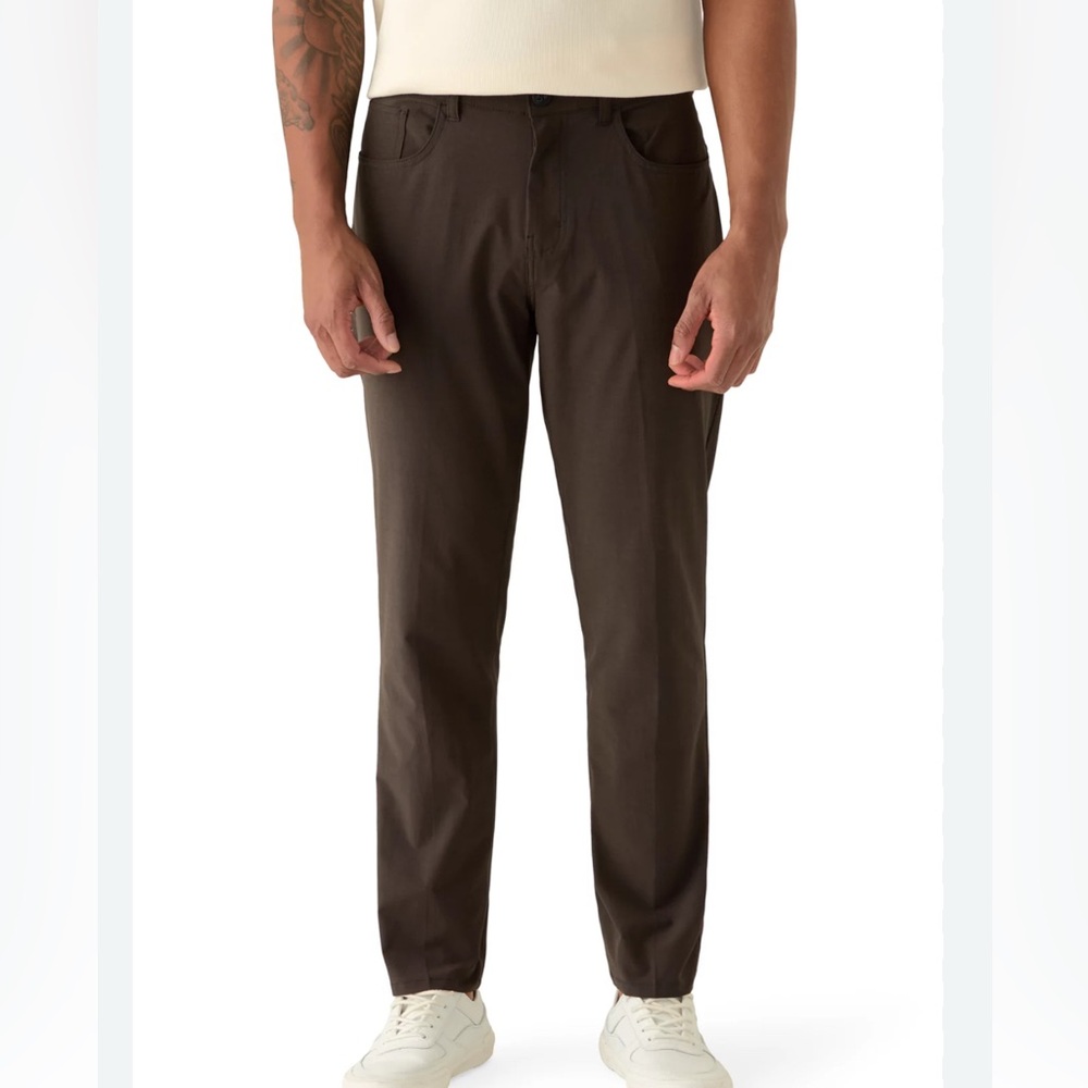 Grand Slam dark brown Performance Pants with White Label
